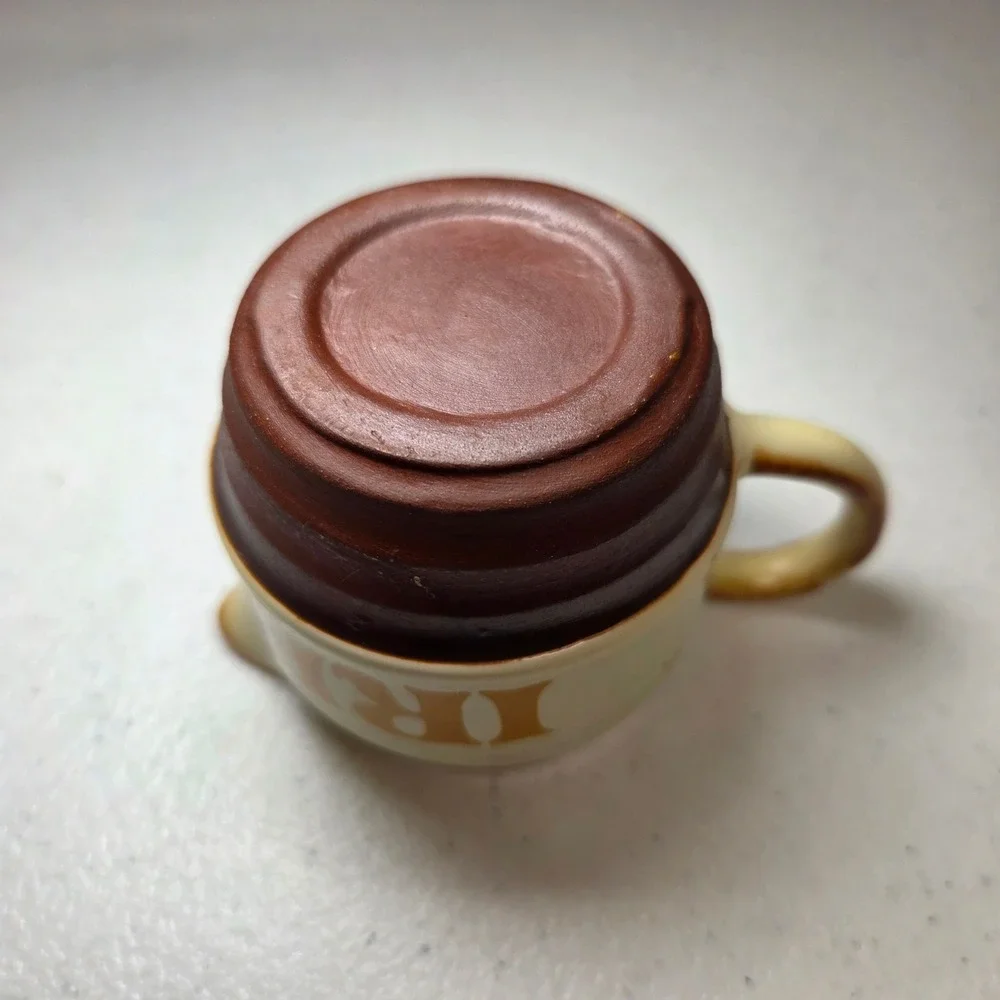 Ireland Cream Pitcher Mini Pottery Irish Country Two-Tone Ceramic‎ Creamer